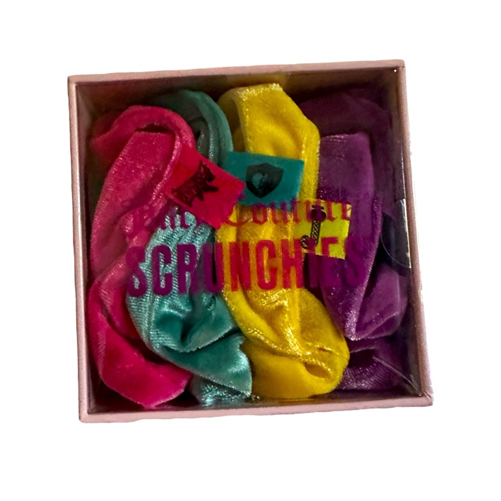 Juicy Couture || NIB || Colorful Velvet Scrunchies Set